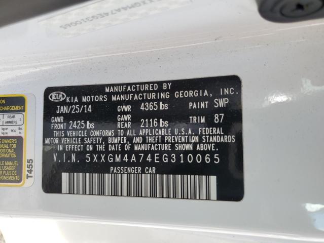 5XXGM4A74EG310065 KIA Optima Lx