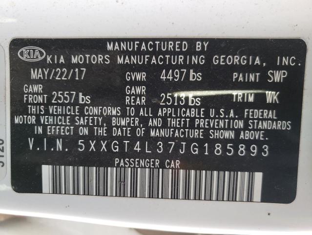 5XXGT4L37JG185893 KIA Optima Lx