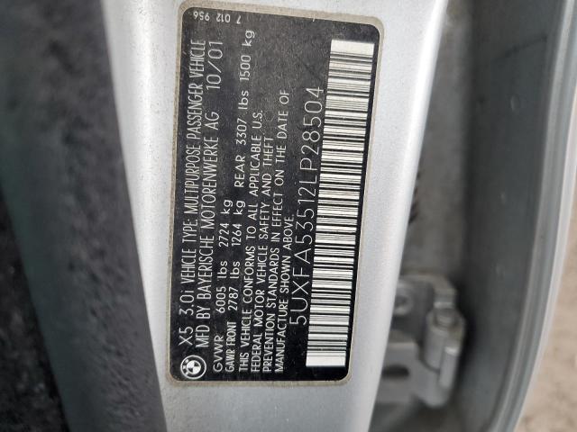 5UXFA53512LP28504 BMW X5 3.0I