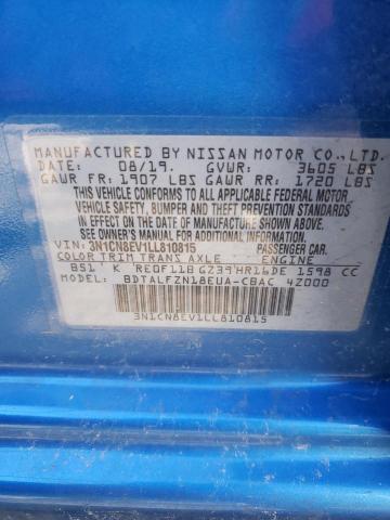 2020 NISSAN VERSA SV - 3N1CN8EV1LL810815
