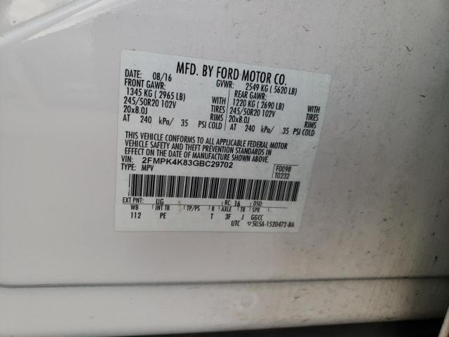 2016 FORD EDGE TITAN - 2FMPK4K83GBC29702