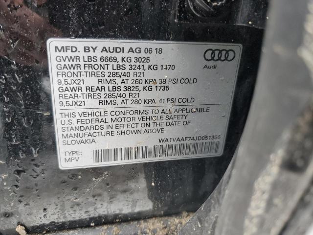 VIN WA1VAAF74JD051356 2018 Audi Q7, Prestige no.13