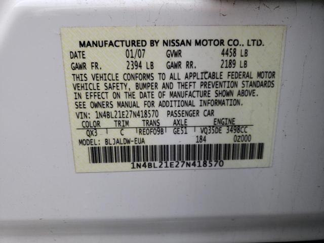 1N4BL21E27N418570 Nissan Altima 3.5se