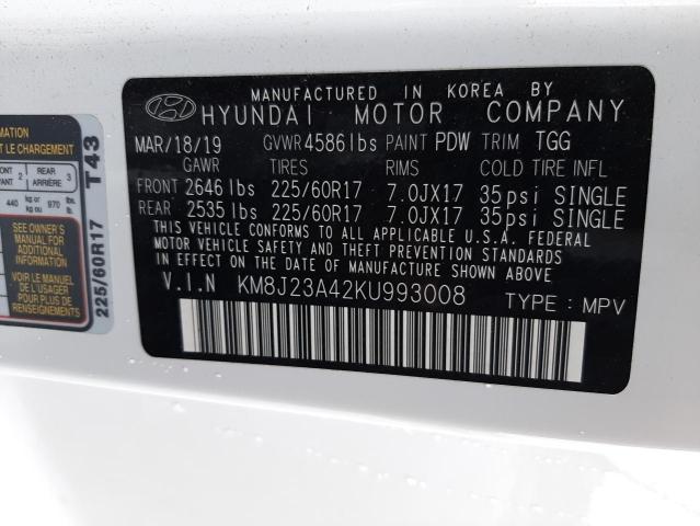 2019 HYUNDAI TUCSON SE - KM8J23A42KU993008