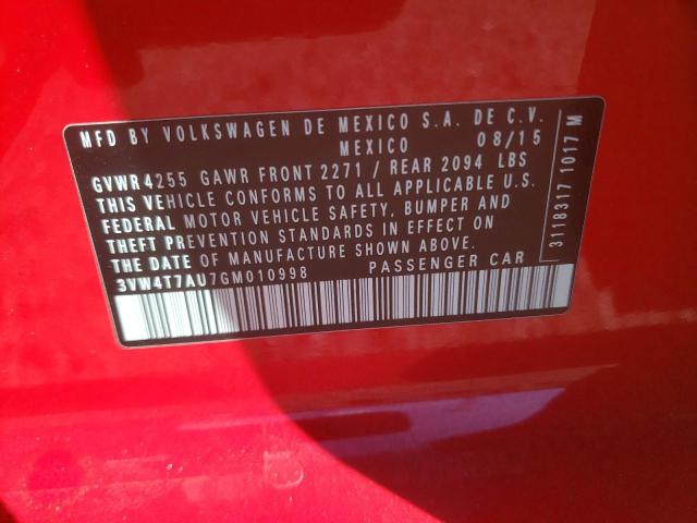 2016 VOLKSWAGEN GTI S/SE - 3VW4T7AU7GM010998