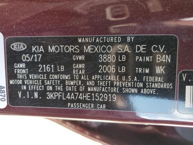 3KPFL4A74HE152919 KIA FORTE LX