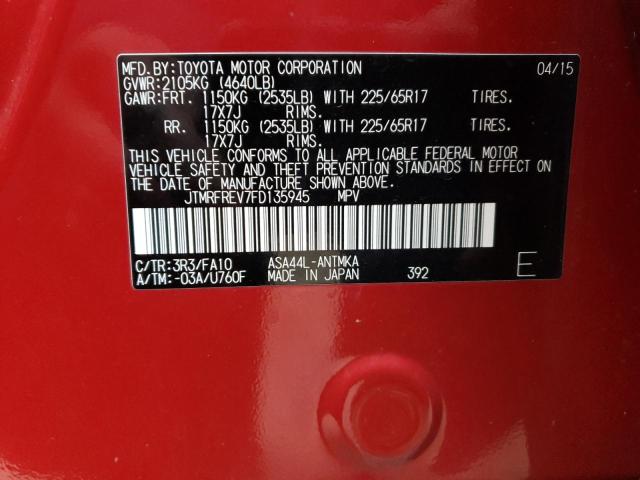 2015 TOYOTA RAV4 XLE - JTMRFREV7FD135945