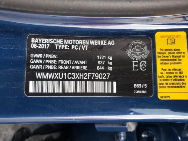 WMWXU1C3XH2F79027 Mini Cooper