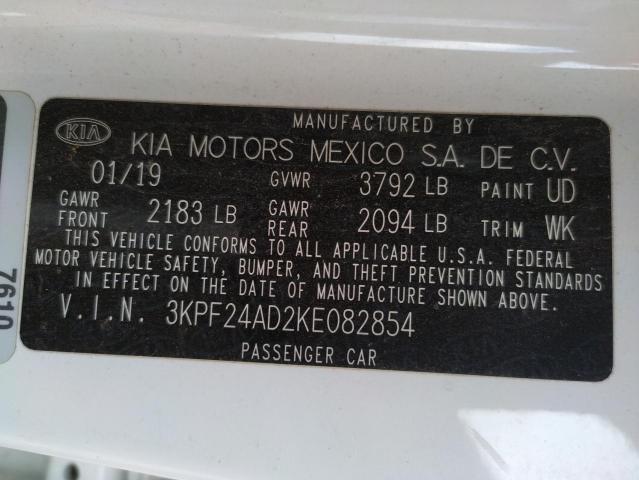 3KPF24AD2KE082854 KIA FORTE FE
