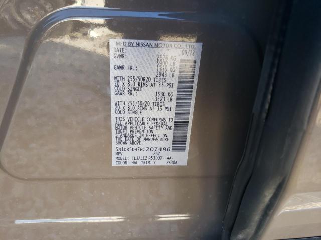 5N1DR3DH7PC207496 Nissan Pathfinder Platinum