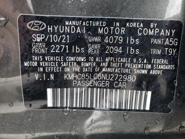 2022 HYUNDAI IONIQ SEL - KMHC85LC8NU272980