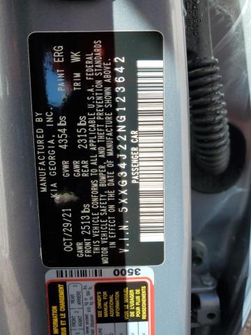 2022 KIA K5 EX - 5XXG34J22NG123642