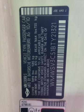 WMWSV3C51BTY21321 Mini Cooper