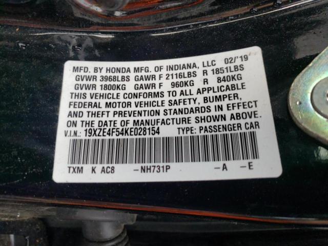 2019 HONDA INSIGHT EX - 19XZE4F54KE028154