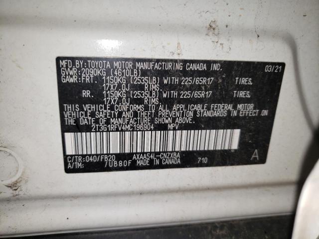 2021 TOYOTA RAV4 LE - 2T3G1RFV4MC196904