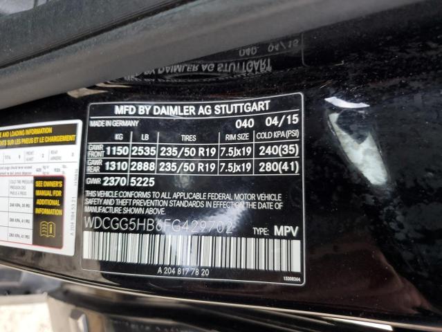 2015 MERCEDES-BENZ GLK350 - WDCGG5HB6FG429702