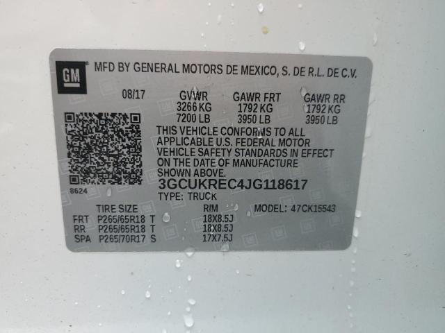 2018 CHEVROLET SILVERADO 3GCUKREC4JG118617