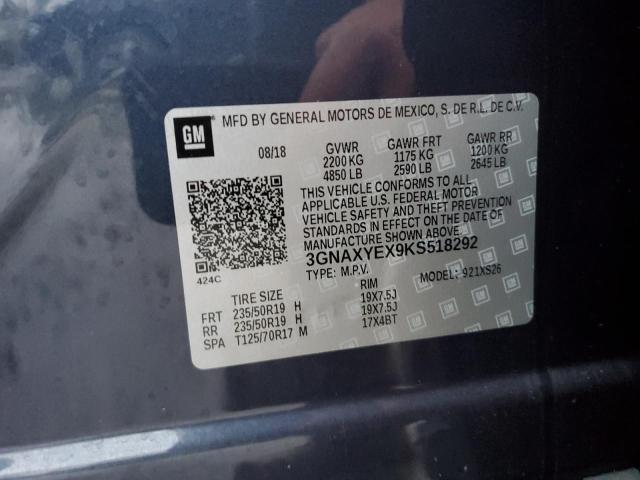 2019 CHEVROLET EQUINOX PR 3GNAXYEX9KS518292