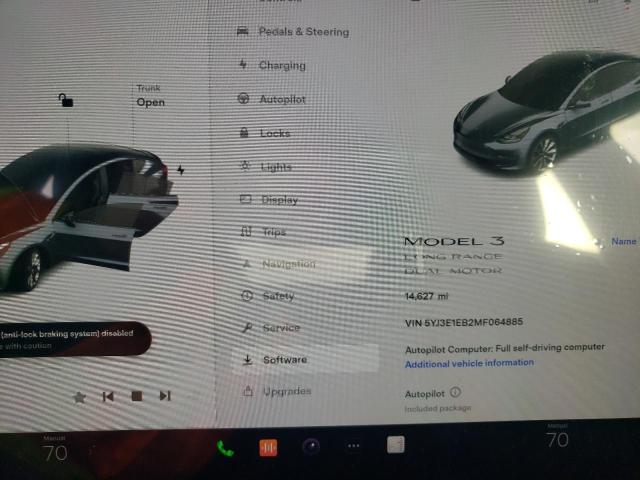 2021 TESLA MODEL 3 - 5YJ3E1EB2MF064885