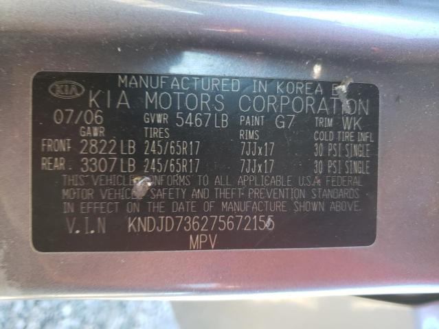 KNDJD736275672155 KIA Sorento