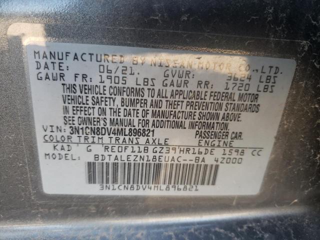 2021 NISSAN VERSA S 3N1CN8DV4ML896821