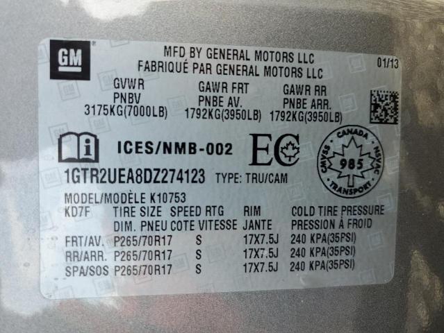 1GTR2UEA8DZ274123 GMC Sierra K1500 Sl