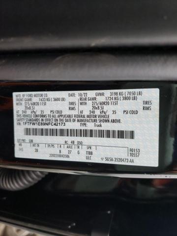 2022 FORD F150 SUPER 1FTFW1E89NFC42173