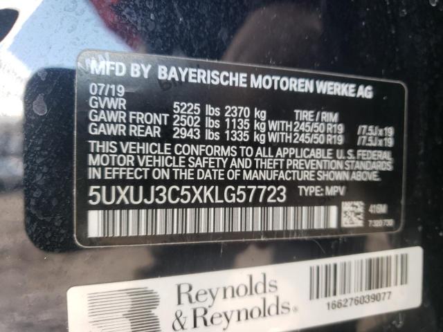 2019 BMW X4 XDRIVE3 5UXUJ3C5XKLG57723