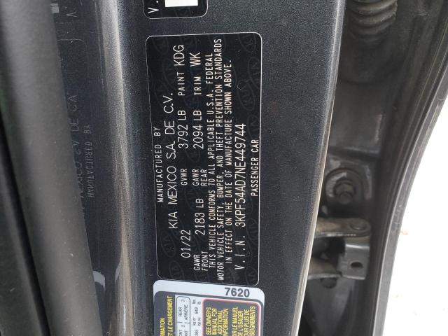 3KPF54AD7NE449744 KIA Forte Gt Line