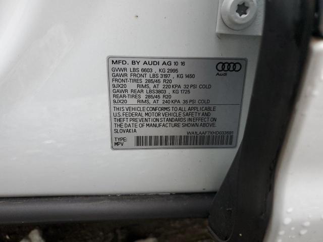 VIN WA1LAAF7XHD033591 2017 Audi Q7, Premium Plus no.14