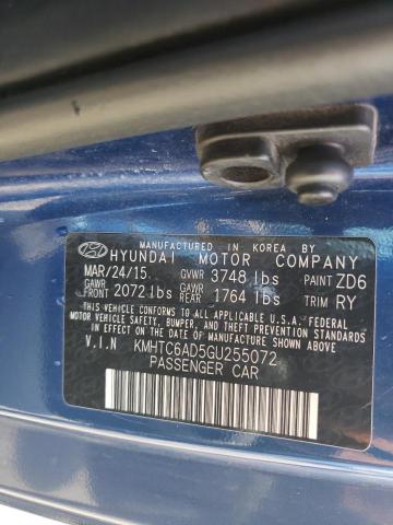 2016 HYUNDAI VELOSTER - KMHTC6AD5GU255072