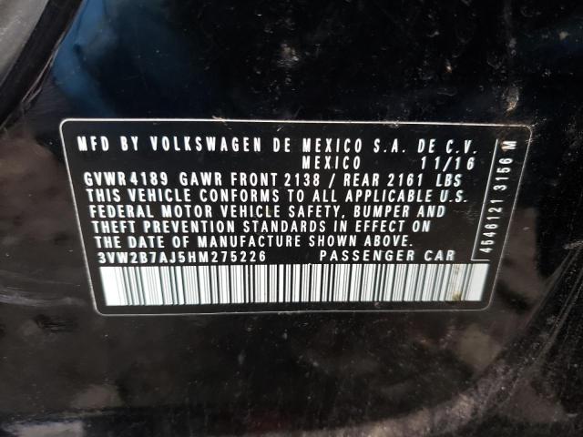 2017 VOLKSWAGEN JETTA S - 3VW2B7AJ5HM275226