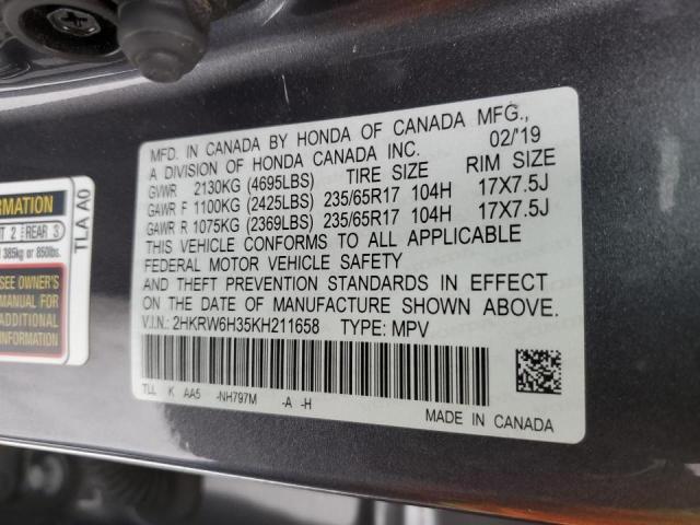 2019 HONDA CRV 2HKRW6H35KH211658