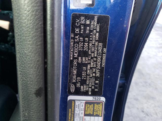 3KPF34AD6KE134838 KIA Forte Gt Line