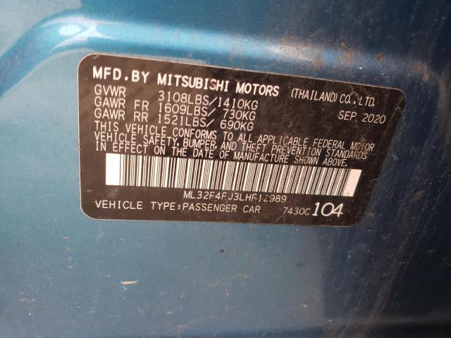 2020 MITSUBISHI MIRAGE G4 - ML32F4FJ3LHF12989