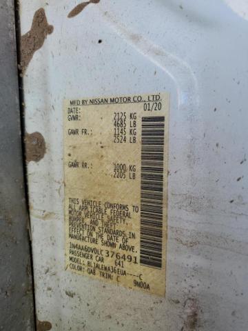 2020 NISSAN MAXIMA SL 1N4AA6DV0LC376491