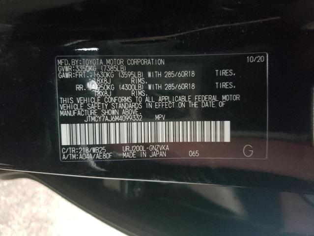 2021 TOYOTA LAND CRUIS - JTMCY7AJ6M4099332