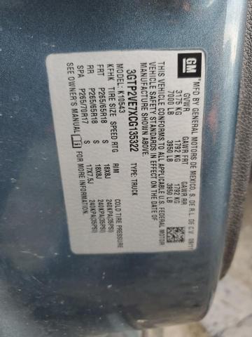 3GTP2VE7XCG135322 GMC Sierra K1500 Sle