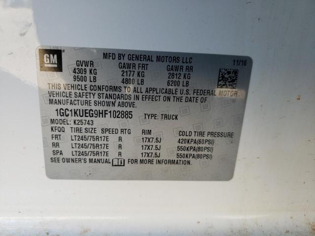 2017 CHEVROLET SILVERADO - 1GC1KUEG9HF102885