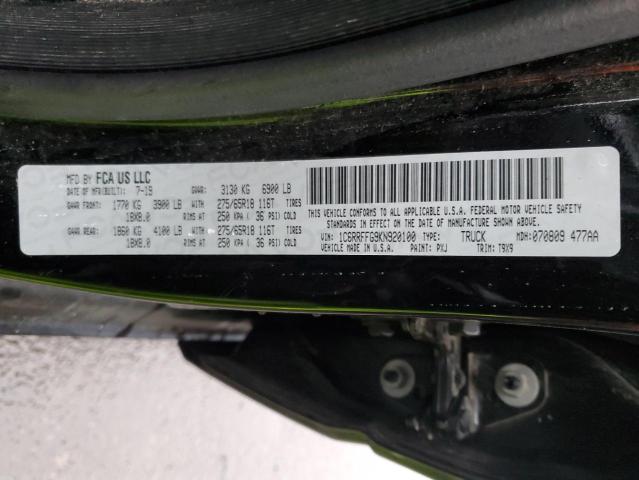 2019 RAM 1500 BIG H - 1C6RRFFG9KN920100