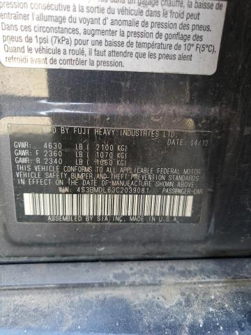 4S3BMDL63C2039081 Subaru Legacy 3.6r Limited