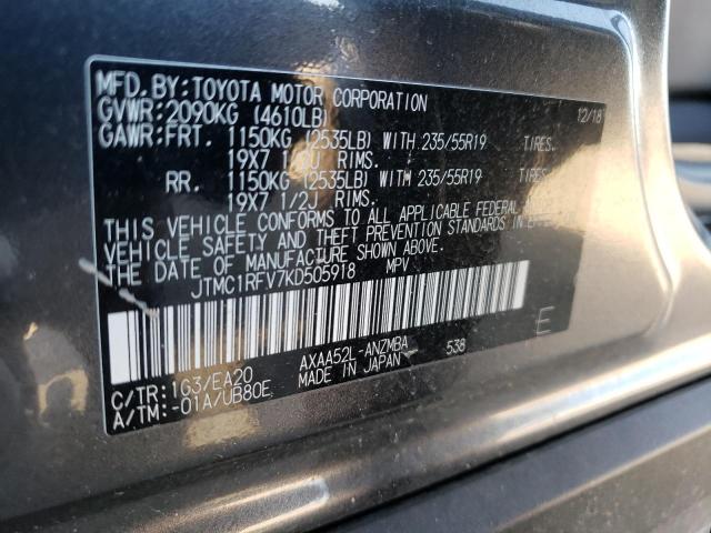 2019 TOYOTA RAV4 XLE P - JTMC1RFV7KD505918