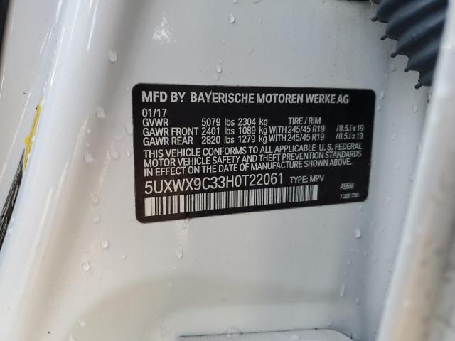 5UXWX9C33H0T22061 BMW X3 Xdrive28i