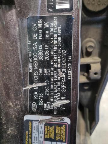 2017 KIA FORTE LX - 3KPFK4A70HE043182