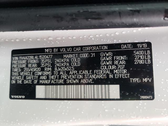 YV4A22RL4L1520477 Volvo Xc60 T6 Inscription