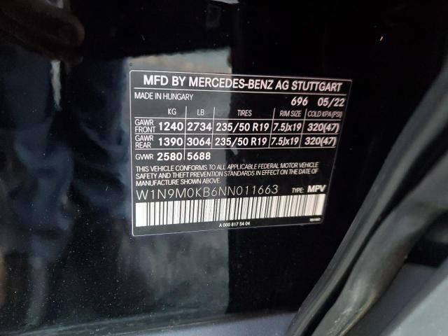 2022 MERCEDES-BENZ EQB 300 4M W1N9M0KB6NN011663