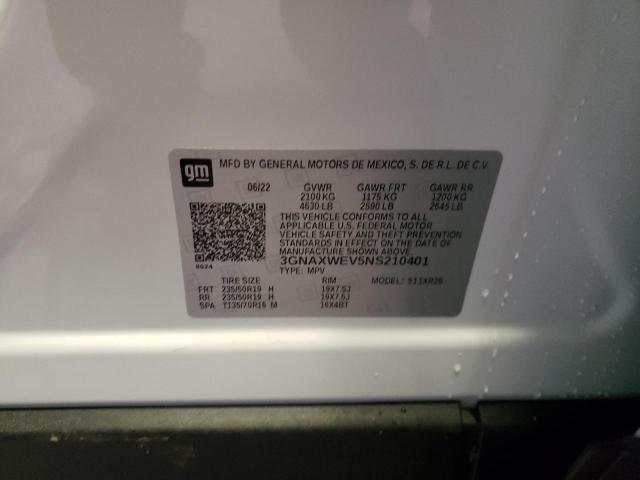 2022 CHEVROLET EQUINOX RS - 3GNAXWEV5NS210401
