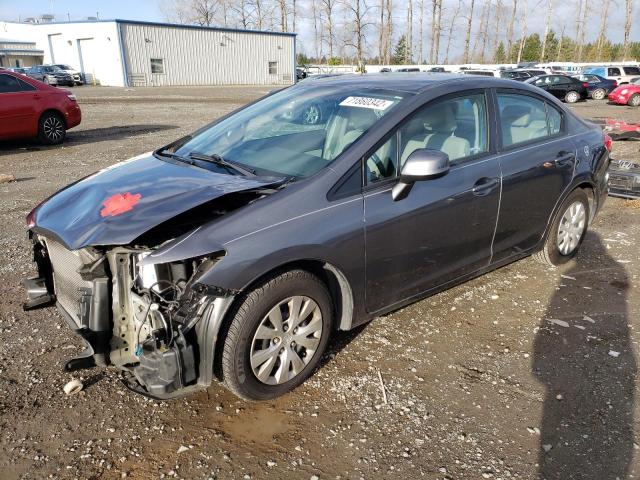 Salvage cars for sale from Copart Arlington, WA: 2012 Honda Civic LX