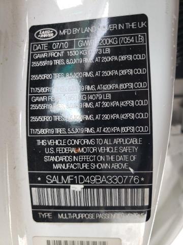 SALMF1D49BA330776 Land Rover RANGEROVER