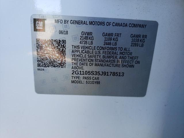 2018 CHEVROLET IMPALA LT - 2G1105S35J9178513